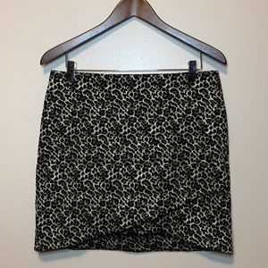 NWOT Sezane Calvi Leopard Mini Skirt Sz 8